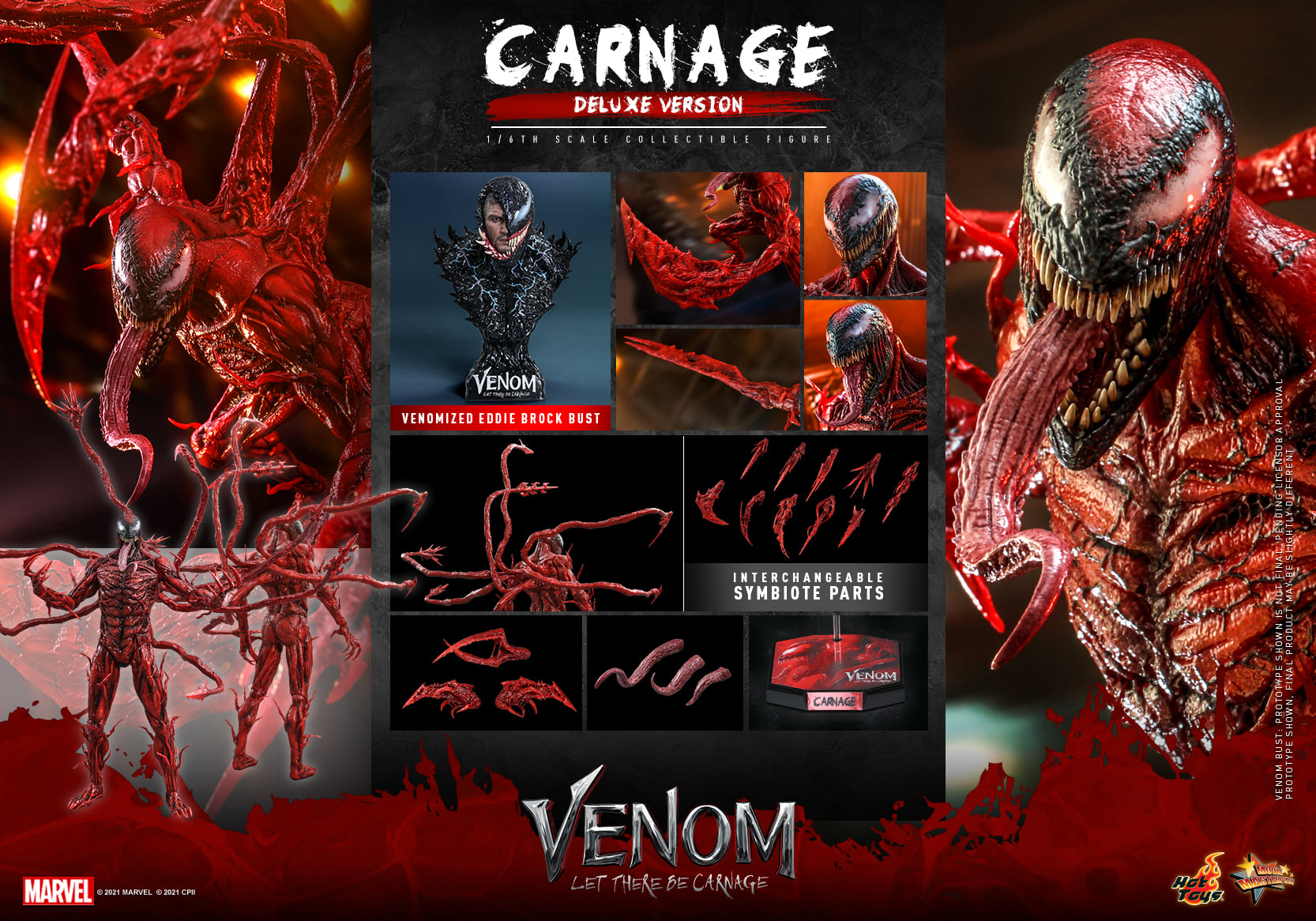 Hot Toys MMS620 1/6 Venom: Let There Be Carnage - Carnage (Deluxe Version)