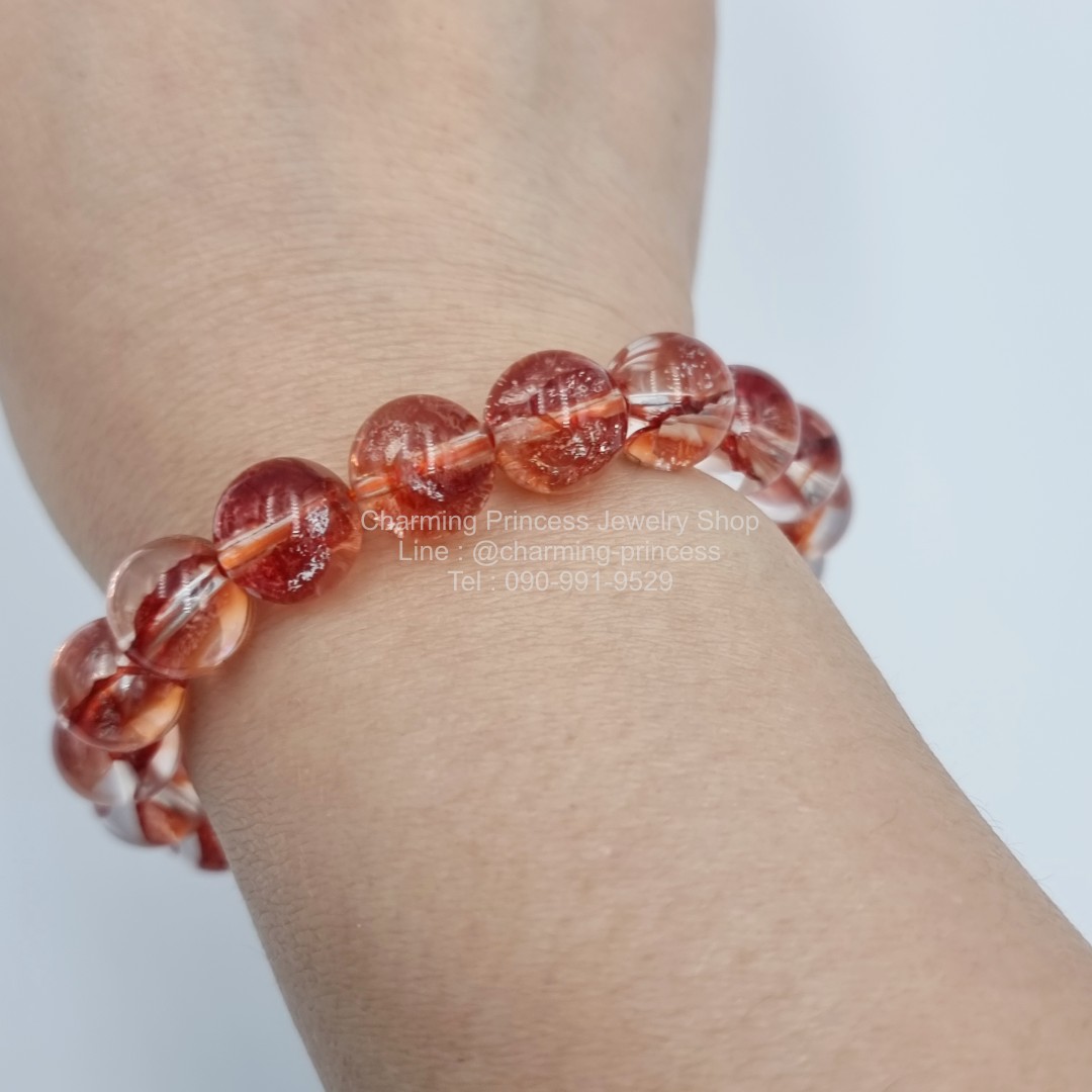 Hematoid In Quartz 10 mm เฮมาทอยด์ ฮีมาทอยด์ AAA+