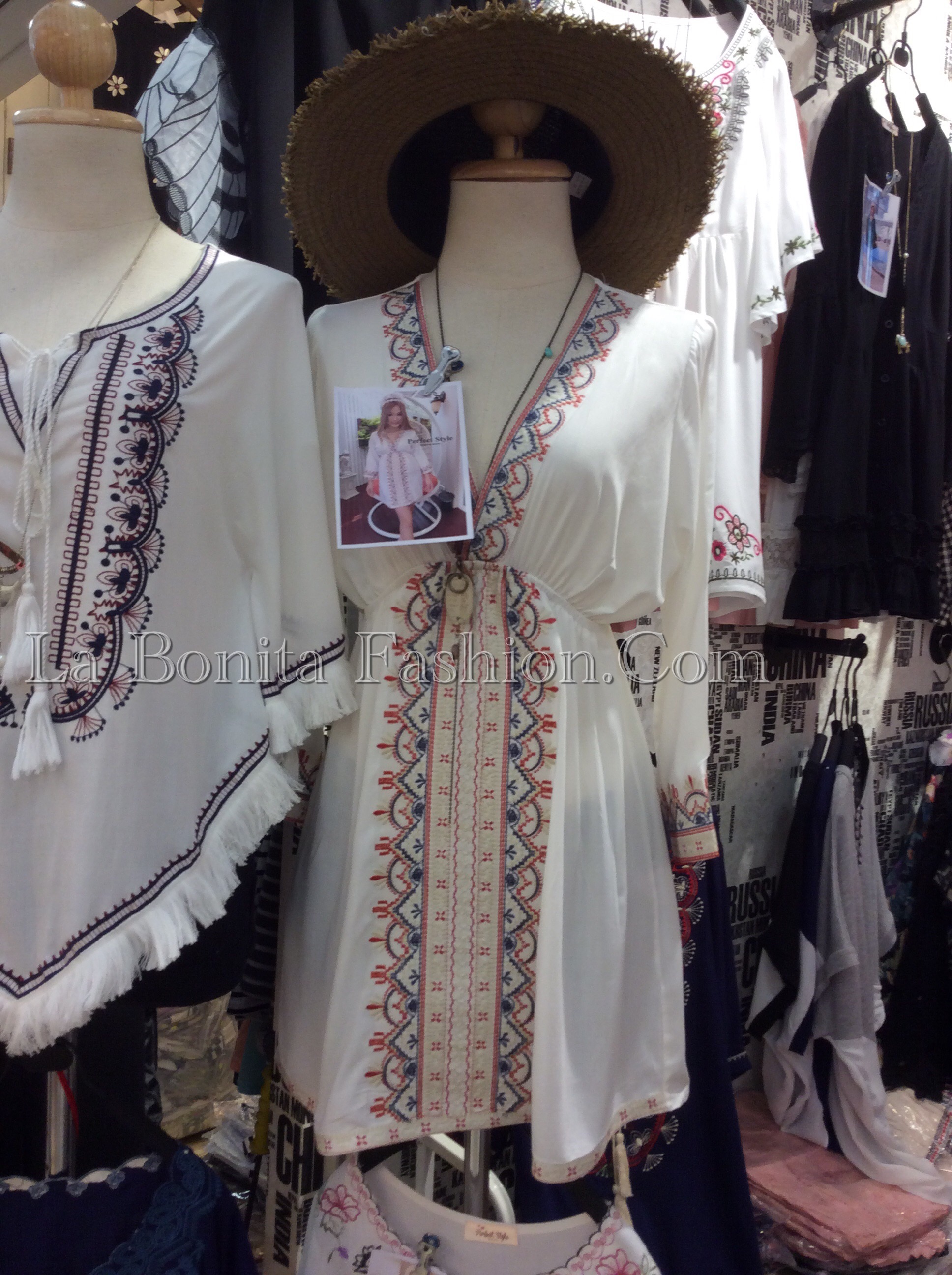 Minidress ปักลายสไตล์โบฮีเมียน ✅ครบสี