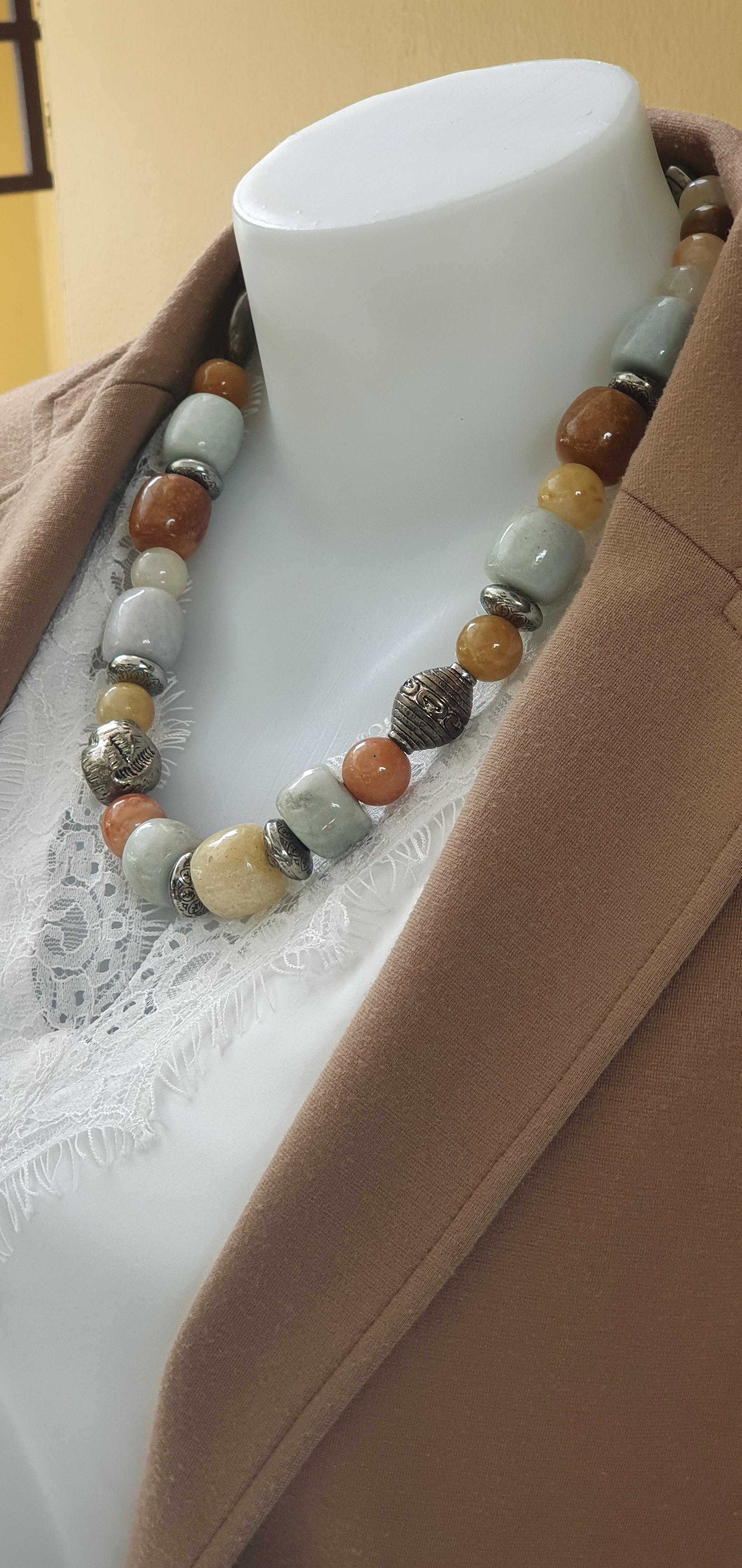 สร้อยคอ หยกหลากสี Nephrite multi color Necklace