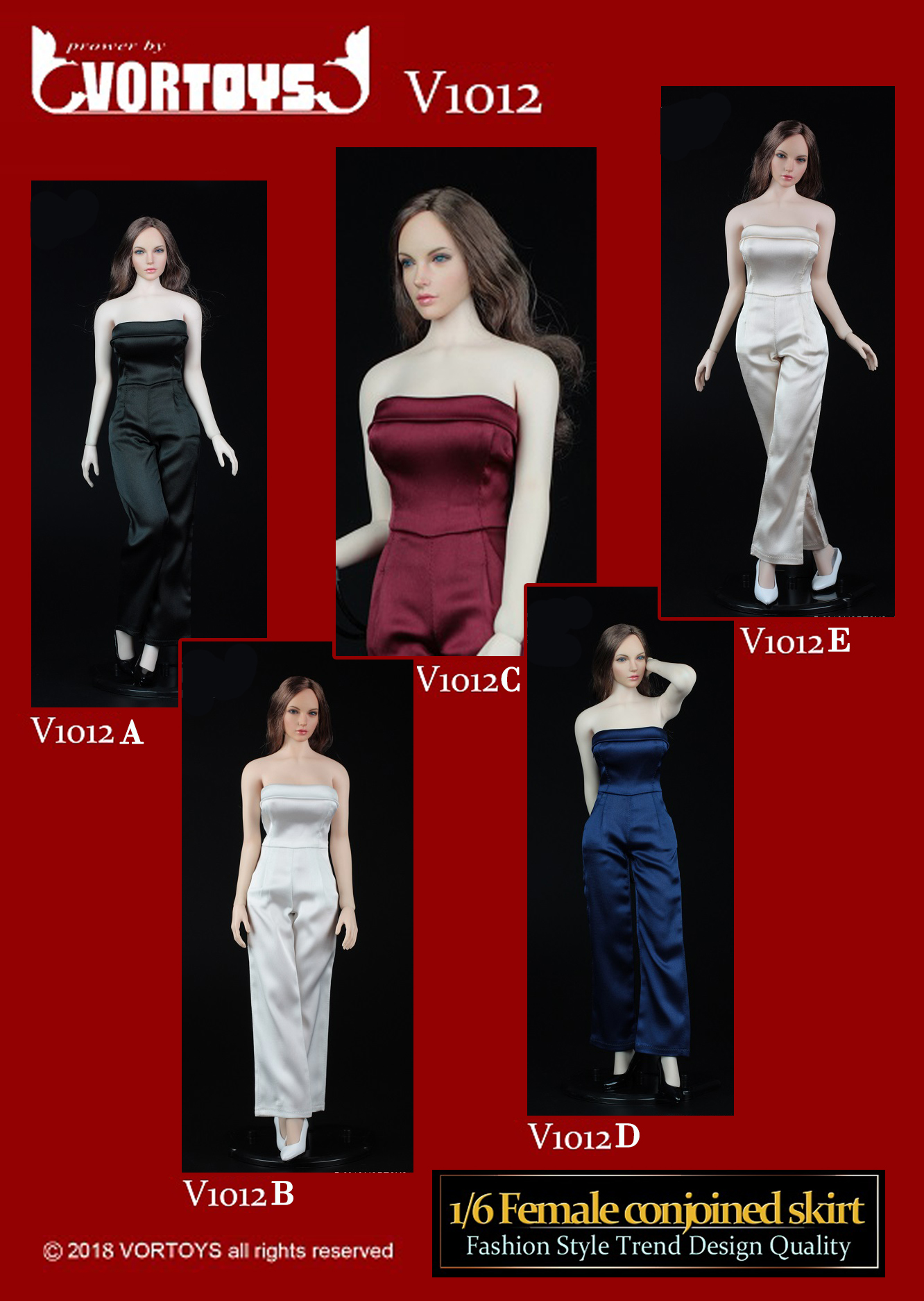 VORTOYS V1012 1/6 Female Conjoined Skirt