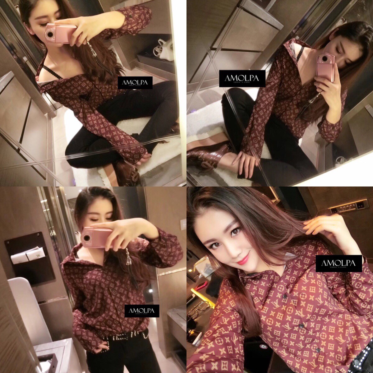 เสื้อเชิ้ตแขนยาวลายLV งานสวยยย ใส่สบาย ผ้าเบาบาง ไม่ร้อนนนน พิมพ์ลาย LV ทั่วตัว งานดีสุดๆ ตาม Shop ใส่สวย ตามกระแส รุ่นนี้