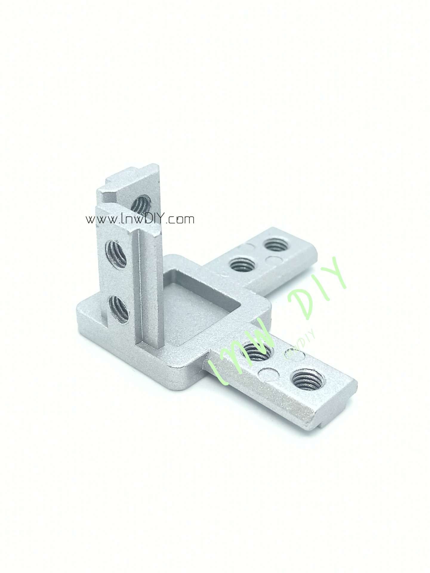 Three-Type Bracket M6 สำหรับอลูมิเนียมโปรไฟล์ Series 30 แถมตัวหนอน 4 ตัว