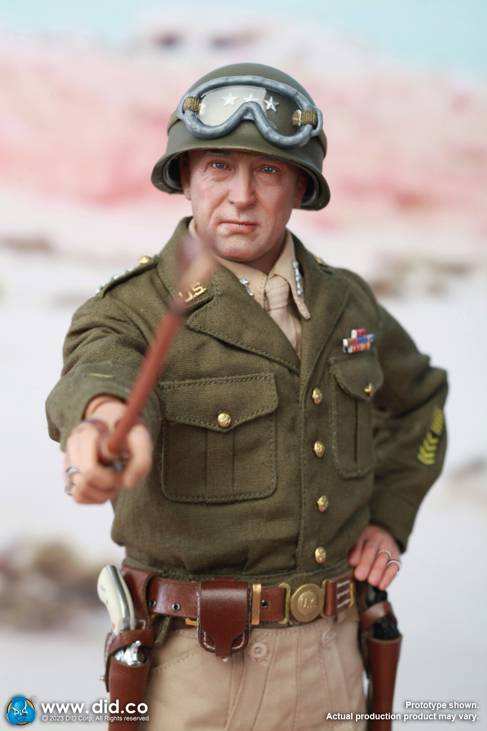 DID A80164+E60071 1/6 WWII General of the United States Army - George Smith Patton Jr.+Accessory Kit