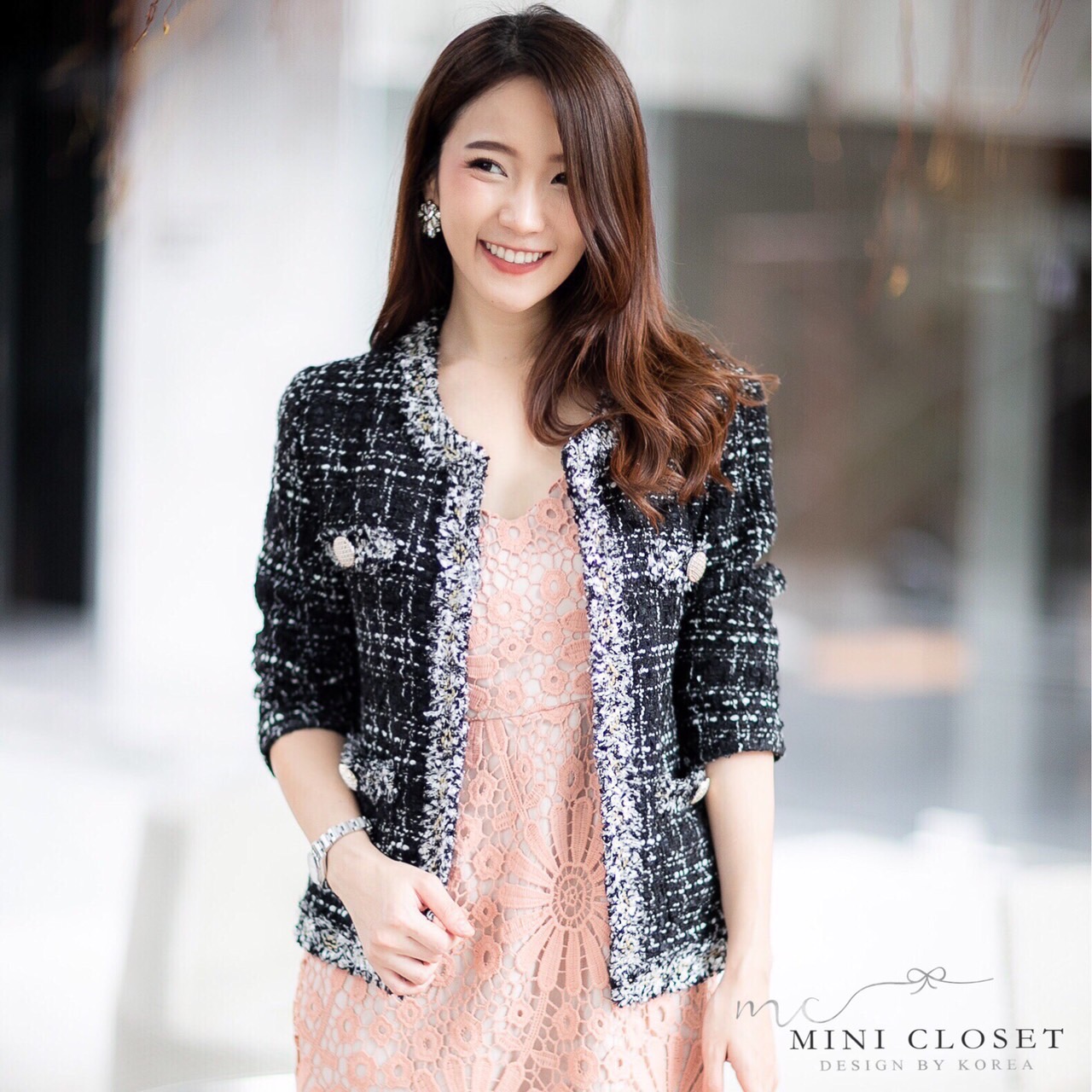 เสื้อคลุมผ้าทวิต เสื้อทวีตเรียบหรูดูสวยแพงสไตล์ชาแนล