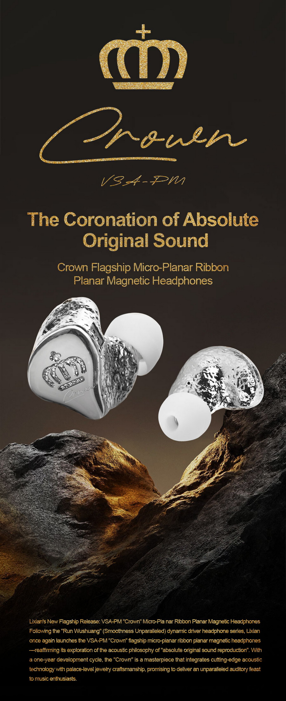 Ear Acoustic Audio VSA-PM Crown หูฟัง IEMs ไดรเวอร์ Planar แบบสามช่องแม่เหล็ก ไดอะแฟรมอะลูมิเนียม ประกันศูนย์ไทย