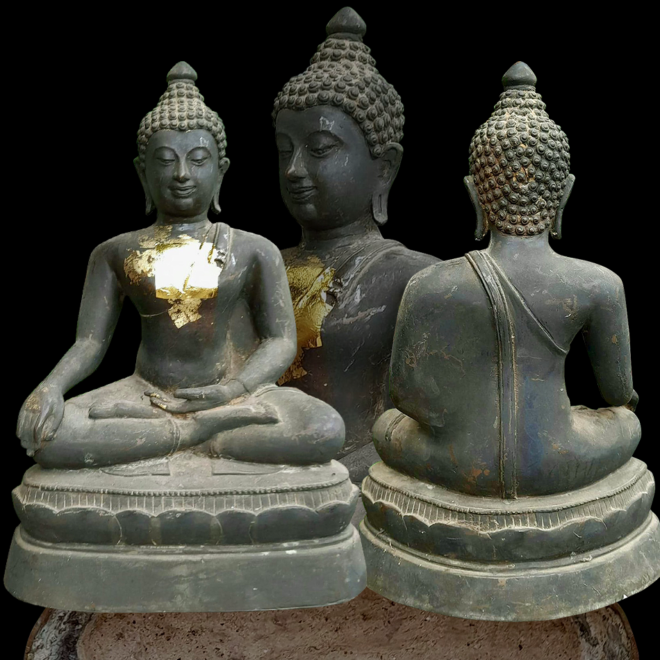 พระพุทธรูปเชียงแสน สิงห์หนึ่ง อายุ100ปี หน้าตัก9นิ้ว ปางมารวิชัย