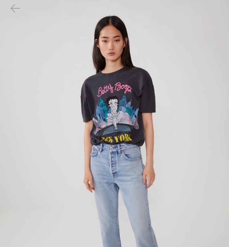 เสื้อยืด Betty Boop เสื้อยืดแฟชั่นดารา