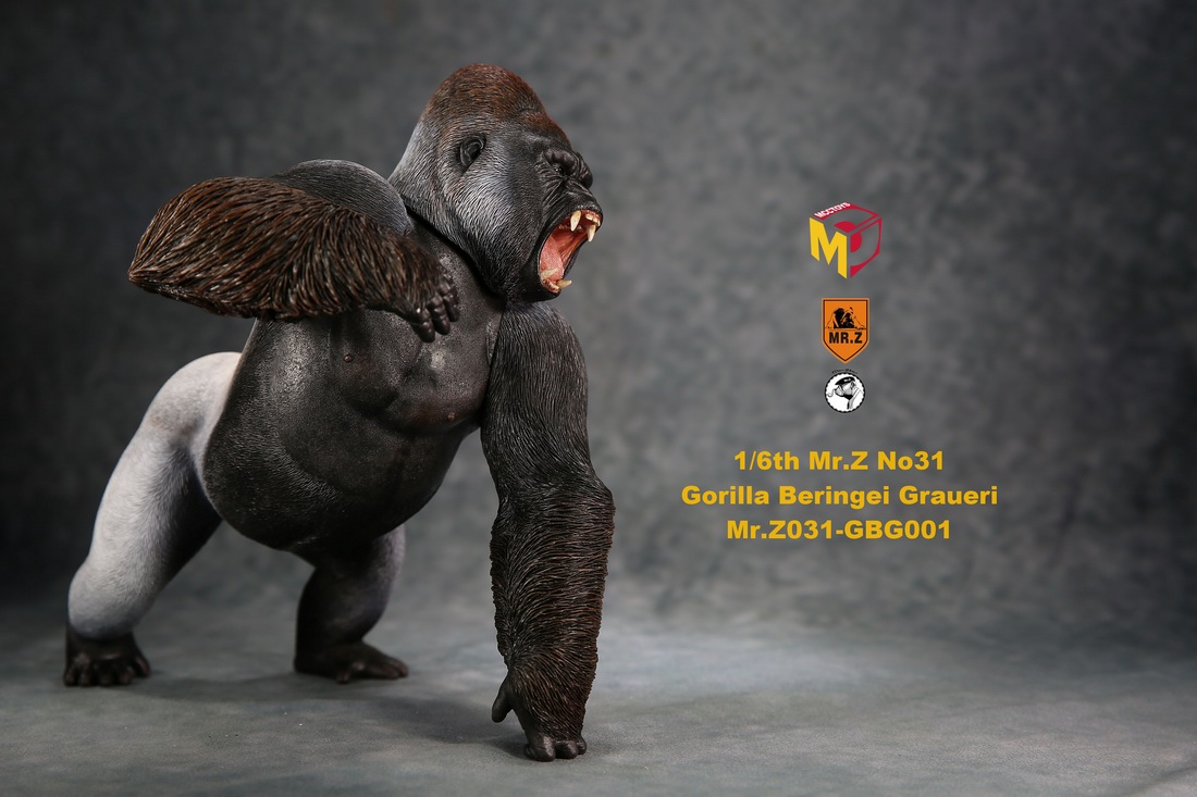 Mr.Z MRZ031-GBG001, 002 Animal Model - Gorilla Beringei Graueri (Black&White)