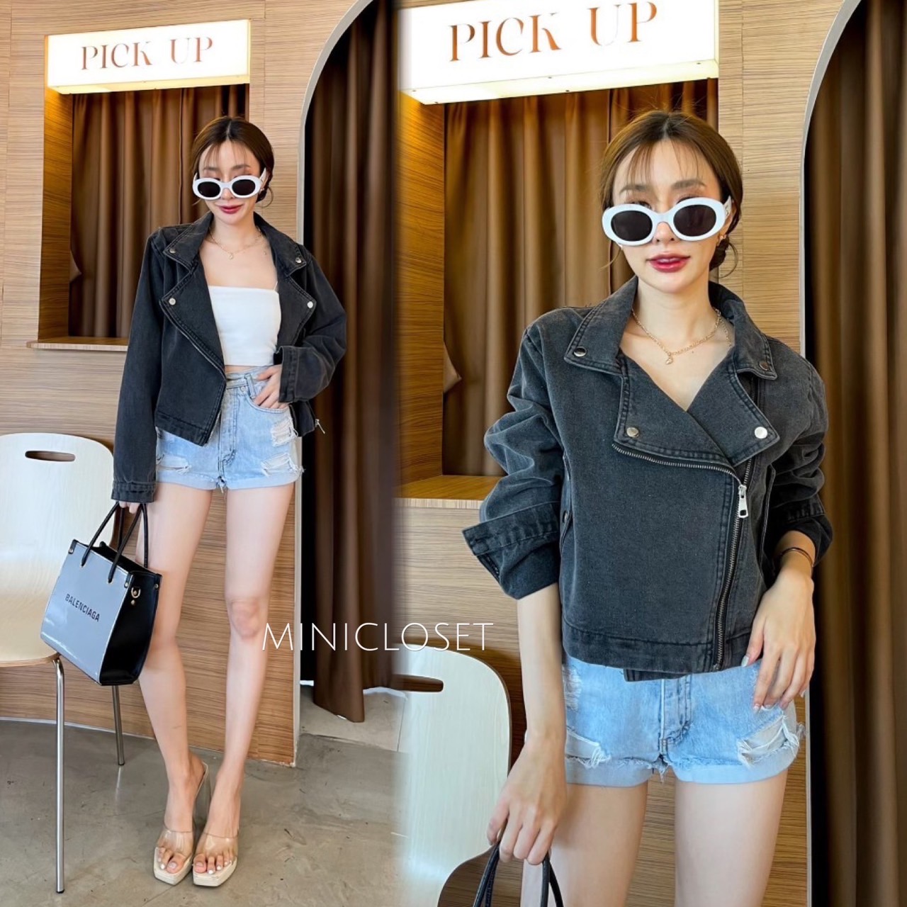 แจ็คเก็ตยีนส์กันหนาว สไตล์Zara