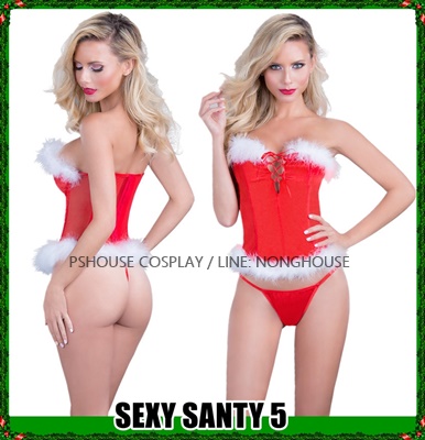 🎅 SEXY SANTY5 ชุดซานตี้แบบบอดี้สูท พร้อมจี งานสวยมากค่ะ