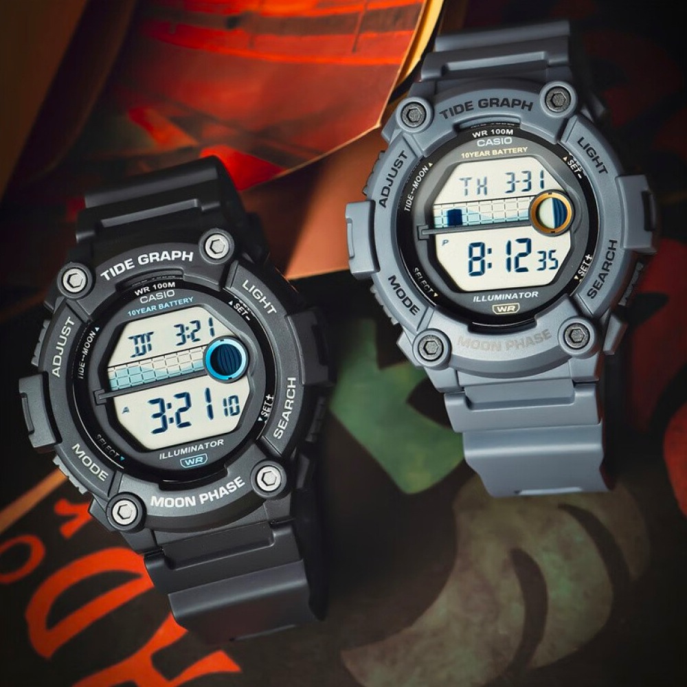 นาฬิกาข้อมือ นาฬิกาผู้ชาย Casio 10 YEAR BATTERY WS-1300H series รุ่น WS-1300H-1A WS-1300H-2A WS-1300H-8A