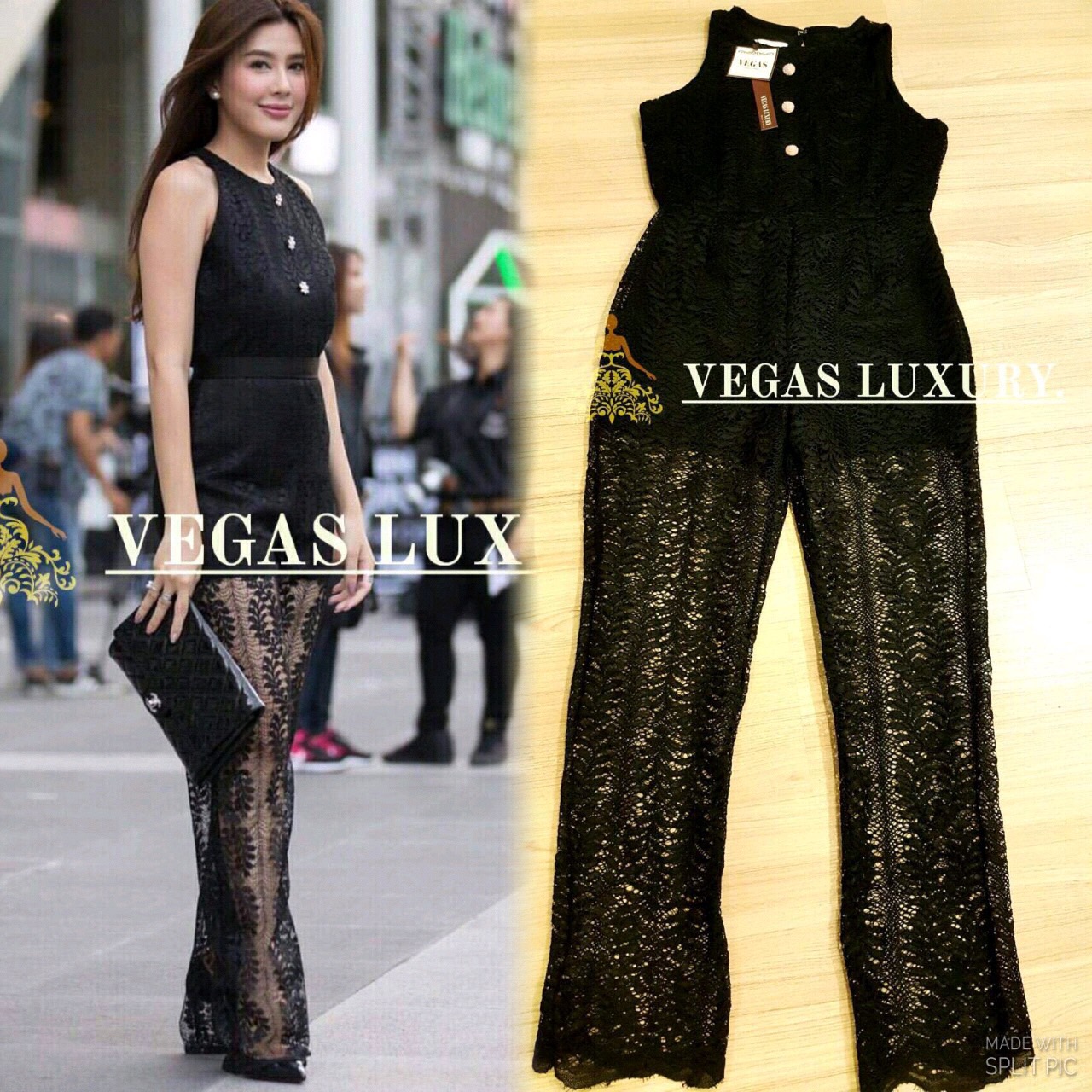 New jump suit จากpatinya งาน1:1จากต้นฉบับที่คุณ บีมาติกา ใส่ งานสวยลูกไม้เนื้อดี ใส่สบาย ยืดได้นิดหน่อยทรงสวย แพทเทิลเป๊ะ แต่งกระดุมหน้าตามแบบ