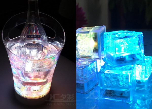 น้ำแข็งมีไฟ น้ำแข็งเรืองแสง มีสวิทช์ กดเลือกสีได้