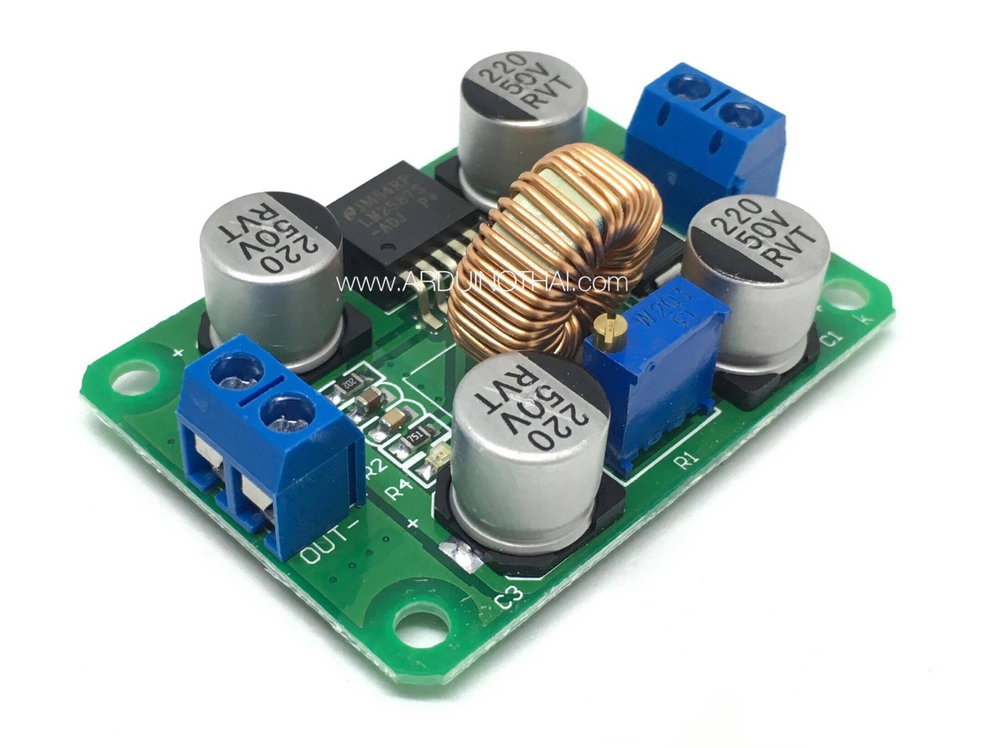 DC-DC Boost Module Super Ultra 5A 3-30V Step Up to 4-35V (LM2587) โมดูลอัพแรงดันไฟขึ้น 3-30V เป็น 4-35V 5A สต็อกไทยส่งไว