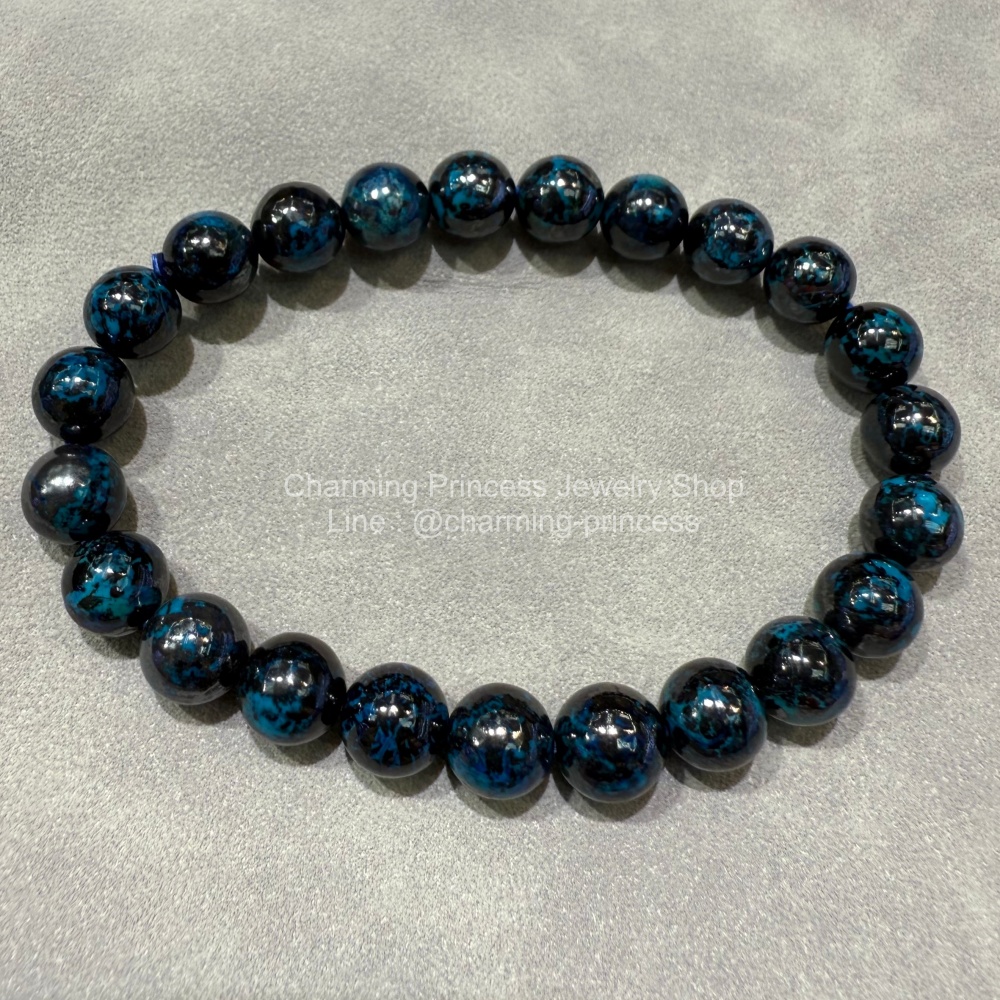 Chrysocolla คริสโซโคลล่า เกรด AAA หินแห่งความสงบสุข เสริมพลังให้ผู้ท้อแท้สิ้นหวัง เสริมบารมีให้คนรักใคร่นับถือ 8 มม