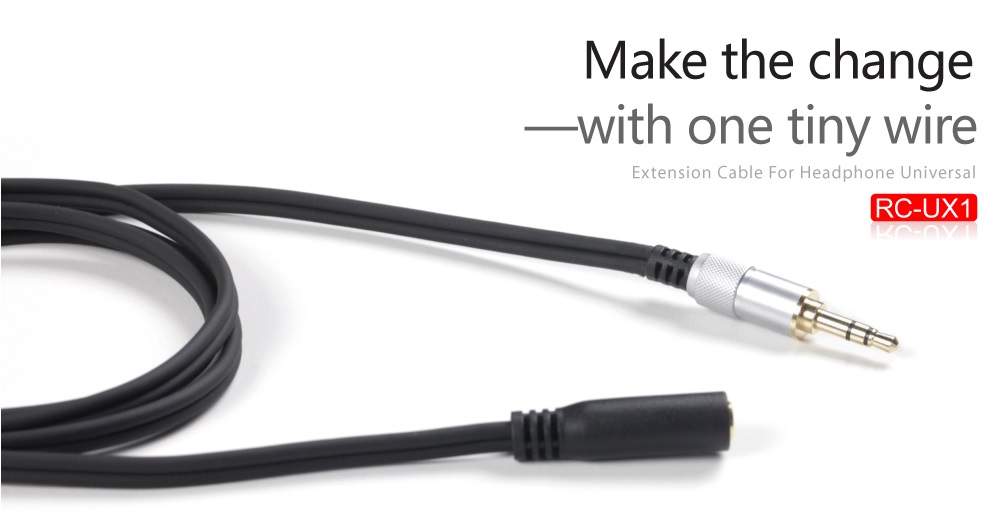 ขาย FiiO RC-UX1 สายต่อเพิ่มความยาว 1 เมตรแบบ 3.5mm Extension Cable สำหรับหูฟังทุกชนิดที่ใช้แบบ 3.5mm !!
