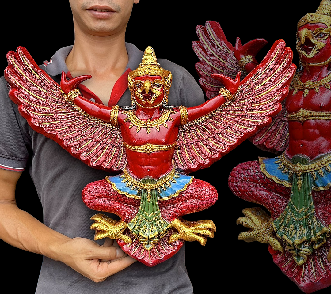 พญาครุฑ ขนาด50x50cm รูปหล่อพญาครุฑ ครุฑติดผนัง