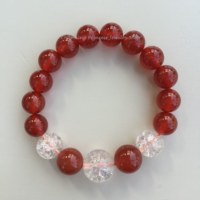 Carnelian Frozen Quartz หรือ Ice Quartz คาร์เนเลี่ยน ไอซ์ควอทซ์ เทวีแห่งความอุดมสมบูรณ์ ช่วยเรื่องการเงิน และสุขภาพ