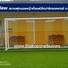 โกลฟุตบอล โกลฟุตซอล ตาข่ายเชือกไนล่อนสลับสีขาว-แดง ตาข่ายประตูโกลฟุตบอลมารตฐาน ทำตามขนาดที่ต้องการได้