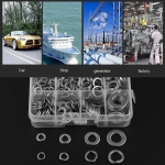 CR05 ชุดแหวนสแตนเลส แหวนรองน็อต แหวนอีแปะ 200 ชิ้น M2-M10