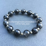 Rutilated Quartz Black, and Pyrite ไหมดำ หรือ ไพไรต์ 10 , 6 มม สุดยอดของหินปกป้องและป้องกันภัย และดึงดูดเงินตรา นำพาทรัพย์สิน