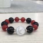 Black Onyx, Carnelian and Ice Quartz แบล็คโอนิก (นิล) คาร์เนเลี่ยน ไอซ์ควอตซ์ ดึงดูดความมั่งคั่ง ปกป้องคุ้มครอง ชำระล้างพลังงานด้านลบออกไป