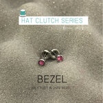 ส่งฟรี!(ไทเทเนี่ยม 100%) ต่างหูสำหรับผิวแพ้ง่ายแป้นตัน ปลอดภัย 100% Titanium Bezel Rubyr สีชมพู 3mm