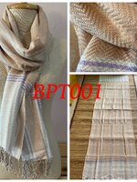 ผ้าพันคอ-ผ้าคลุมไหล่ ฝ้ายแท้ หมักโคลนออร์แกนิค ทอมือ