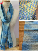 ผ้าพันคอ ผ้าฝ้าย ย้อมคราม ทอมือ ออร์แกนิก