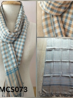 ผ้าพันคอ ฝ้ายหมักโคลนทอมือออร์แกนิก