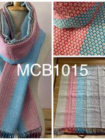 ผ้าคลุมไหล่ ผ้าฝ้ายหมักโคลนทอมือ ออร์แกนิค