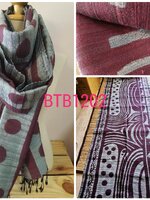 ผ้าพันคอ-คลุมไหล่ไหมแท้ทอมือ ลายบาติก Handmade