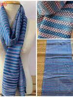 ผ้าพันคอ ผ้าฝ้าย ย้อมคราม ทอมือ ออร์แกนิก