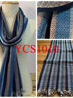 ผ้าพันคอ ผ้าฝ้าย ย้อมครามออร์แกนิค ทอมือ