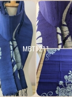 ผ้าคลุมไหล่ ไหมแท้ทอมือ ลายบาติก Handmade