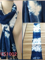 ผ้าพันคอย้อมคราม ออร์แกนิค ทอมือ Thai Indigo Hand-woven Shawls