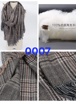 ผ้าคลุมไหล่ขนแกะแท้ Winter wood lamb velvet shawl 1,290-