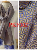 ผ้าพันคอ-ผ้าคลุมไหล่ ฝ้ายแท้ หมักโคลนออร์แกนิค ทอมือ