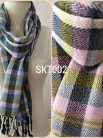 ผ้าพันคอย้อมครามฝ้ายแท้ ทอมือ ออร์แกนิค