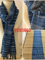 ผ้าพันคอผ้าฝ้ายย้อมคราม ทอมือ ออร์แกนิค