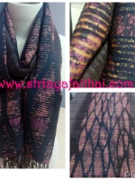 ผ้าพันคอ-ผ้าคลุมไหล่ไหมแท้ทอมือ เพ้นท์บาติก Thai Silk Hand Painting Batik