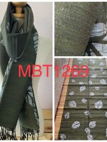 ผ้าพันคอ-คลุมไหล่ไหมแท้ทอมือ ลายบาติก Handmade