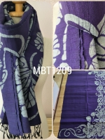 ผ้าคลุมไหล่ ไหมแท้ทอมือ ลายบาติก Handmade