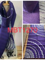 ผ้าพันคอ-คลุมไหล่ไหมแท้ทอมือ ลายบาติก Handmade