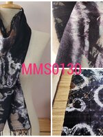 ผ้าพันคอ-ผ้าคลุมไหล่ไหมบ้านแท้ทอมือ ลายมัดหมี่-มัดย้อม