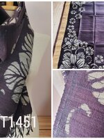 ผ้าพันคอ-คลุมไหล่ไหมแท้ทอมือ ลายบาติก Handmade