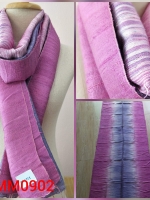 ผ้าพันคอ-ผ้าคลุมไหล่ ไหมมัดหมี่แท้ทอมือ พร้อมกล่องผ้าไหม