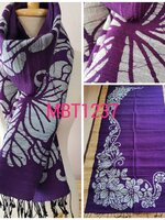 ผ้าคลุมไหล่ไหมแท้ทอมือ ลายบาติก Handmade