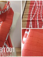 ผ้าพันคอ-คลุมไหล่ไหมแท้ทอมือ ลายบาติก Handmade